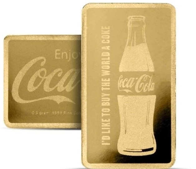 .999 Gold Coca Cola Bottle Limited Edition Gold Bar In Coke Assay 🔥