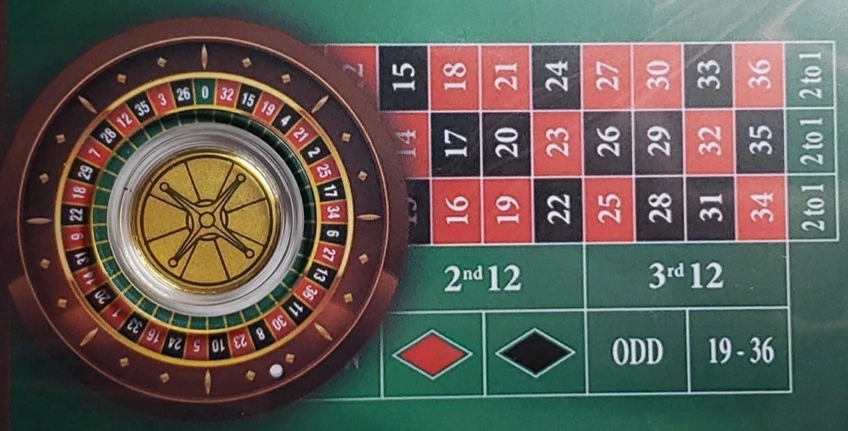 Roulette 1/1000 oz .999 Fine Gold Au Coin in capsule in Card COA Mintage 10,000