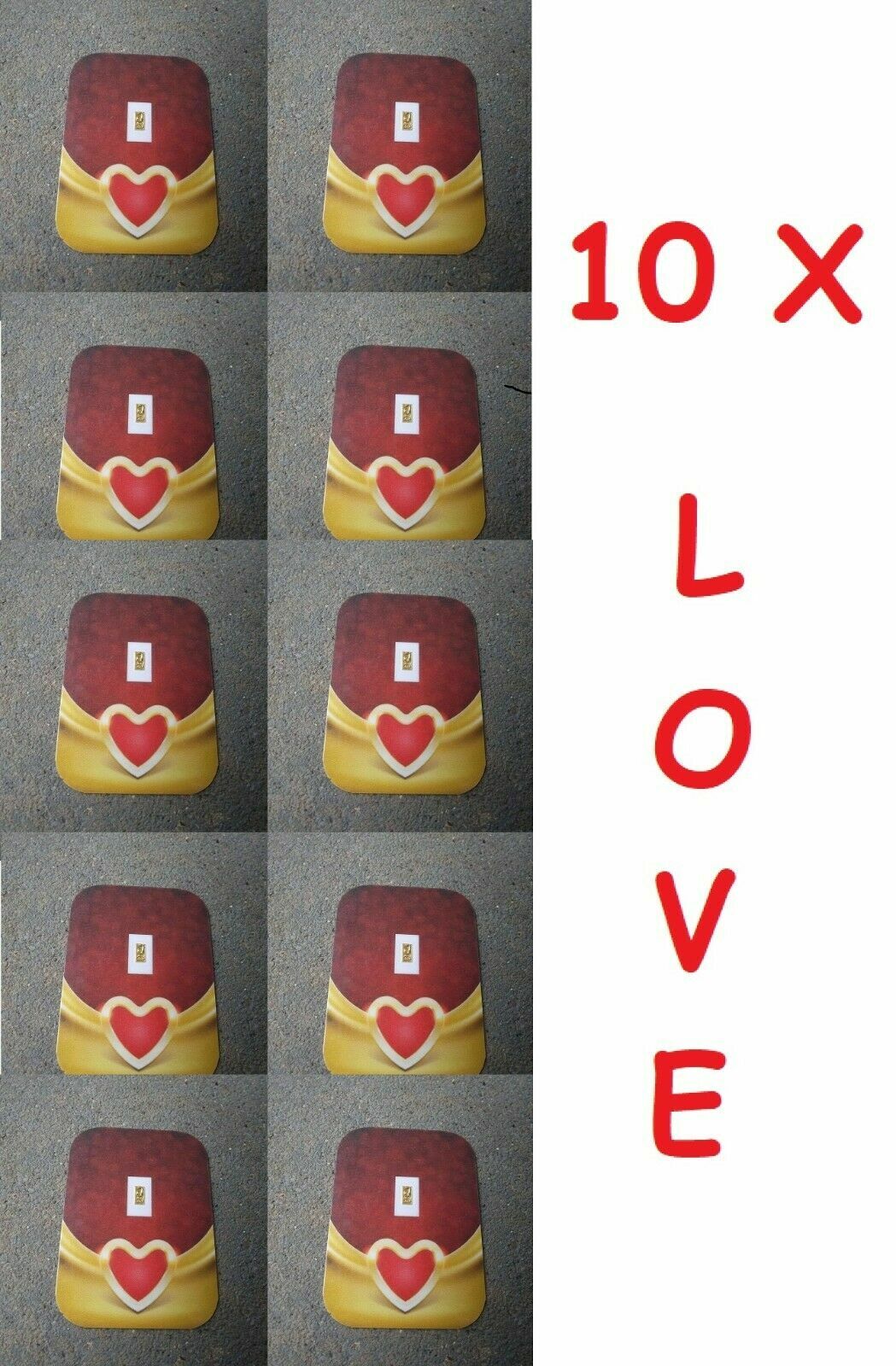 10X Valentine Love 1/15th Gram 999 FINE GOLD BULLION MINTED BAR »(¯`v´¯)» bin25