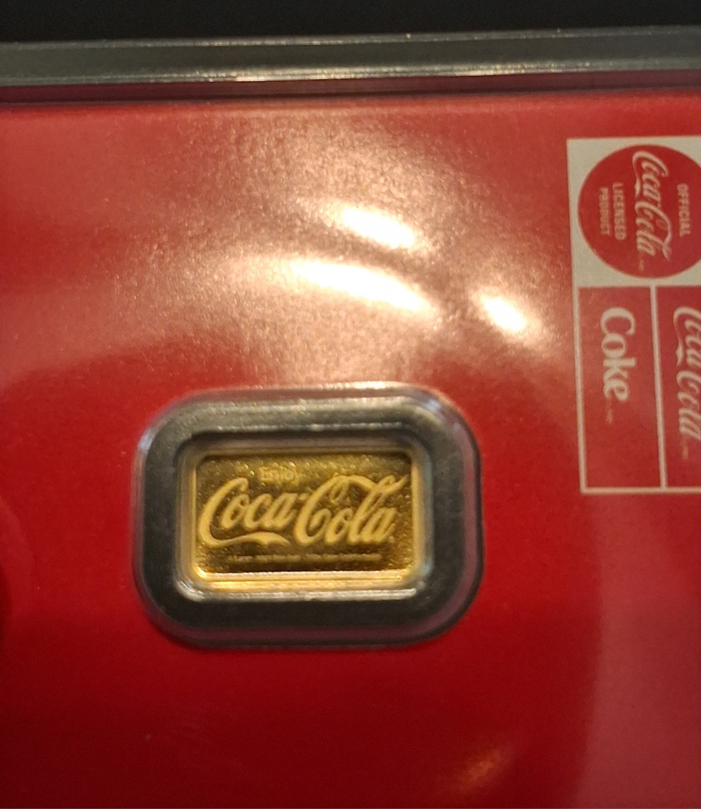 COCA-COLA 1/2 GRAM GOLD BAR .9999 FINE LOW MINTED BAR IN THE ASSAY!!!!!!!!!!!!!!