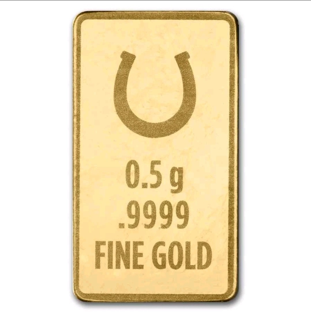 1/2 gram Gold Bar – Half Gram of Luck (Green Lucky Clover Card) Birthday Gift