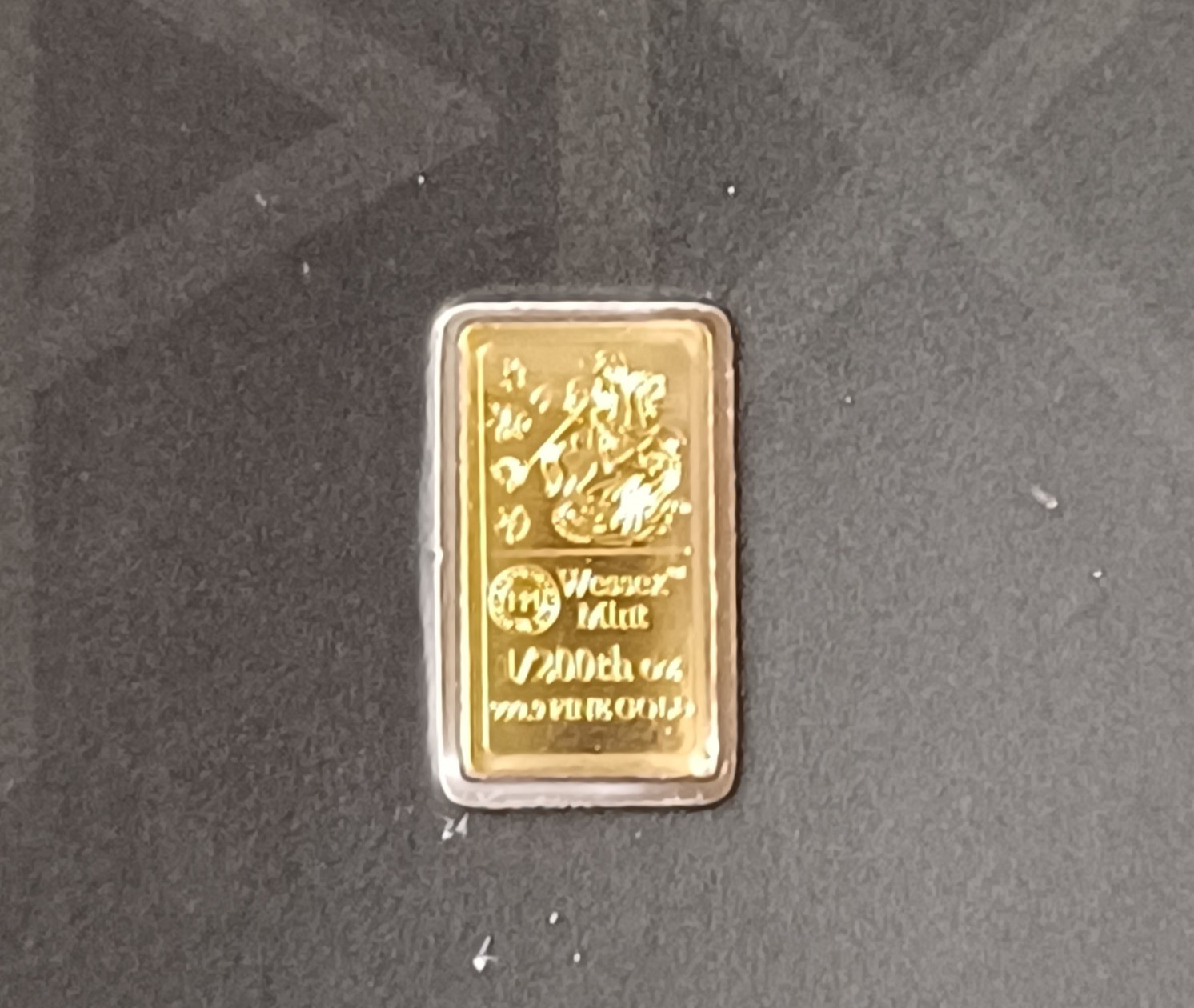 Wessex Mint 1/200th oz George & the Dragon Gold .999 Bar in Blister