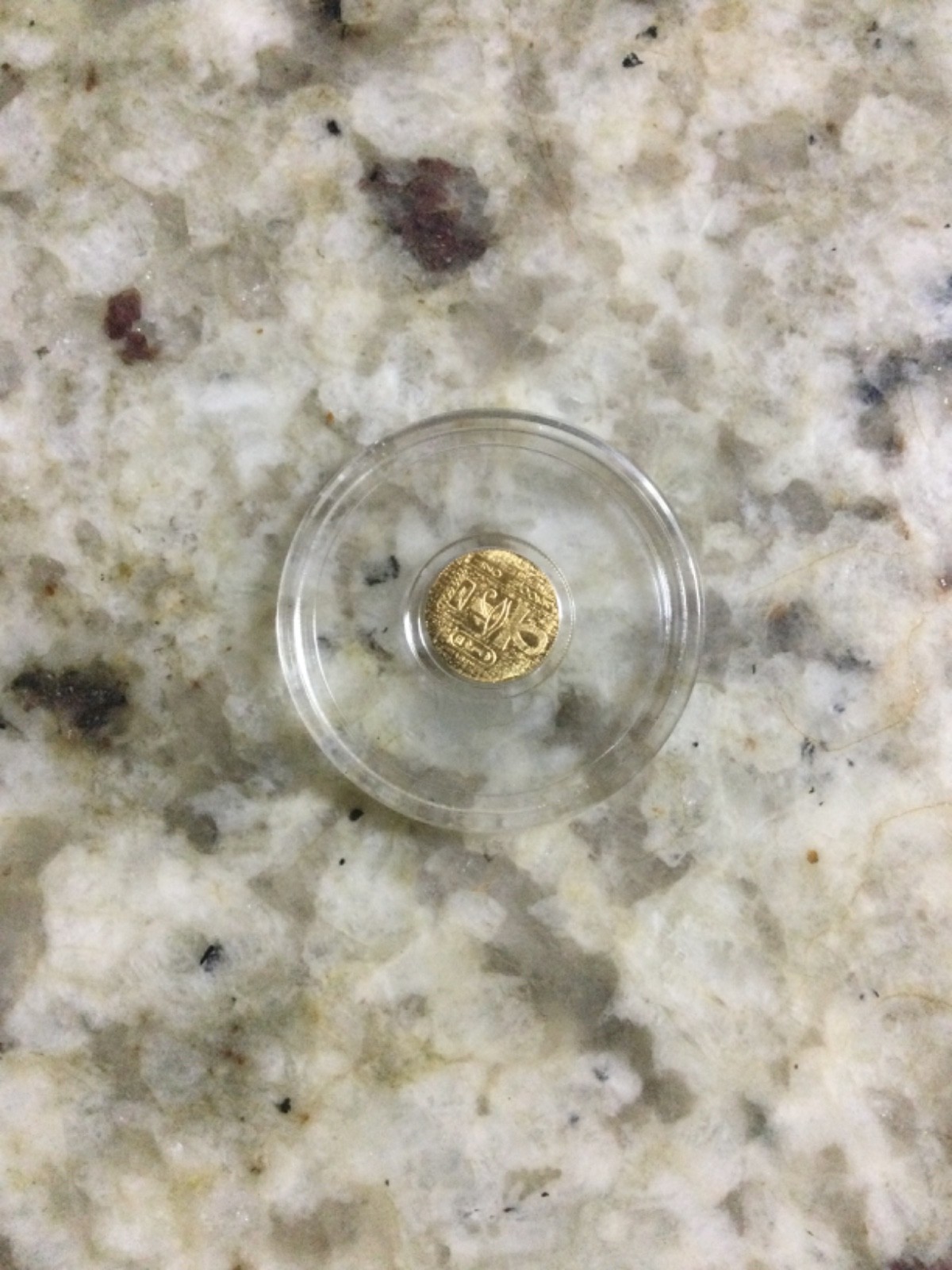 1/200 oz Fine Gold Egyptian Pharaoh King Tut Round in Capsule – .9999 Pure Gold