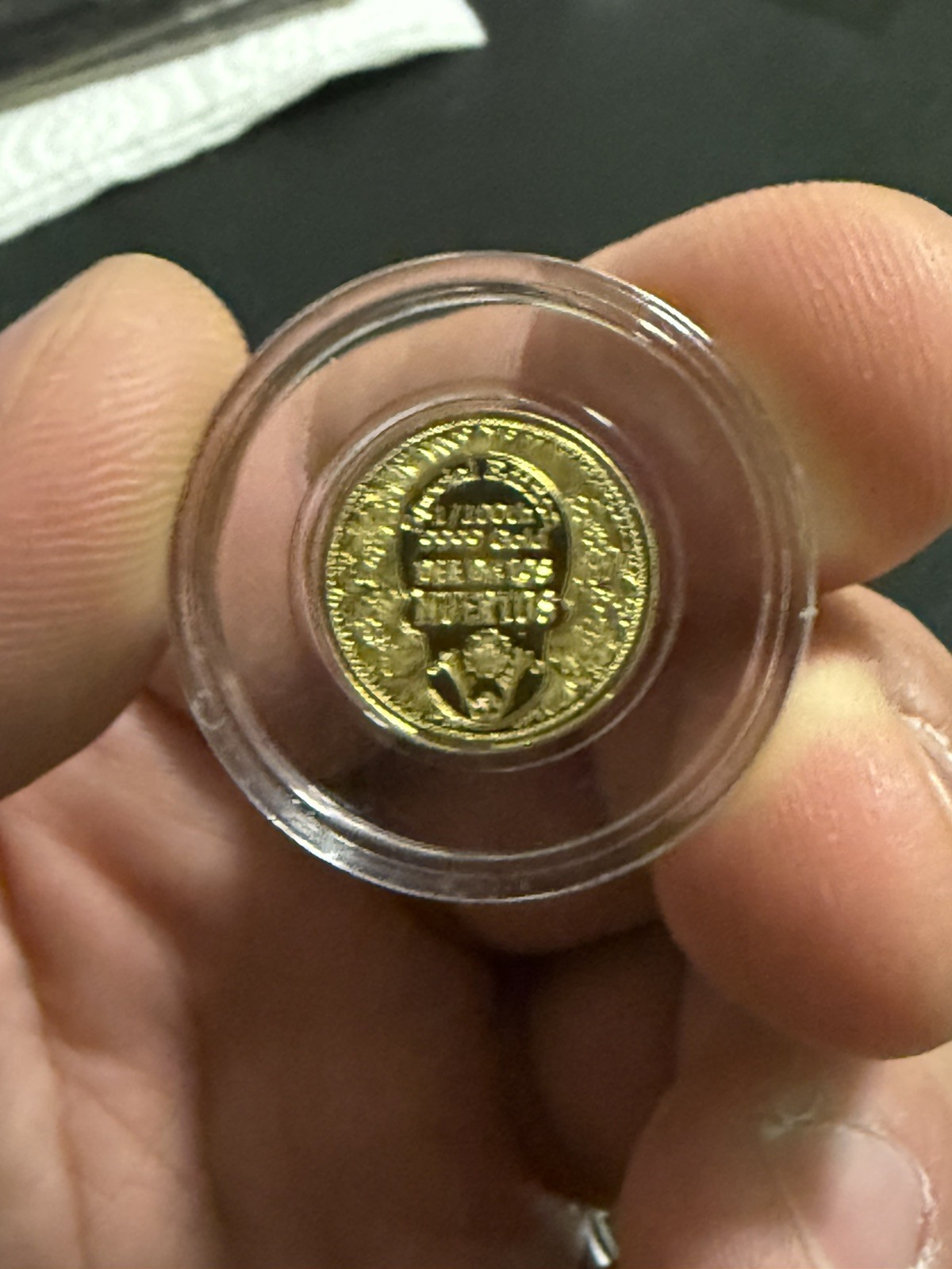 1/100th oz .9999 Fine GOLD Skull Dia De Los Muertos in Capsule FRACTIONAL GOLD