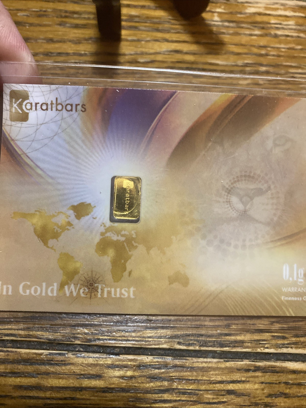 KARATBARS CASHGOLD 1/10 Gram NADIR 999.9 Fineness GOLD Bar Note !!