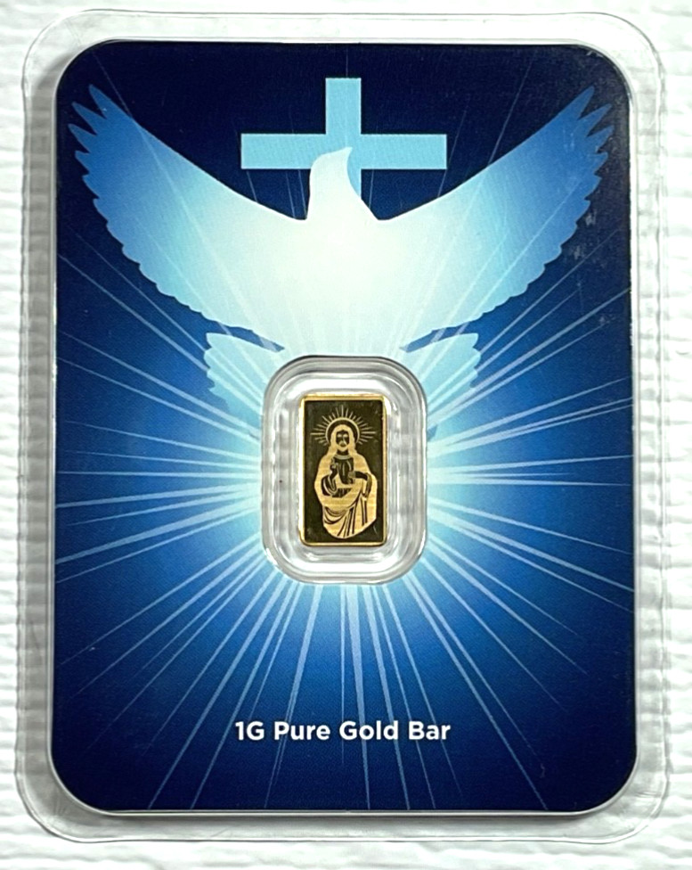 1 gram Gold Bar – Blessings of Jesus Christ (Dove & Cross TEP)