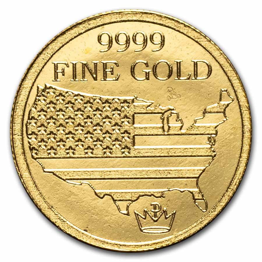 1/100 oz Gold Round: American Bald Eagle – MPM