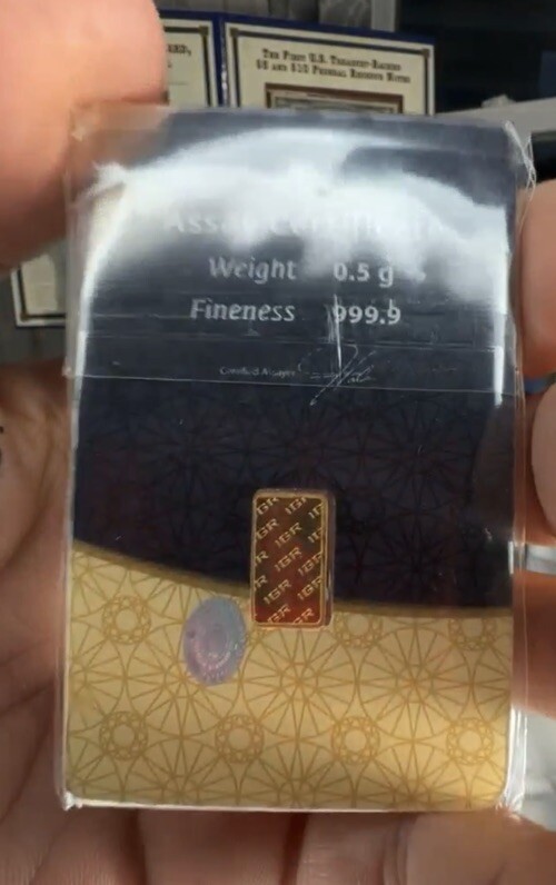 0.5 gram IGR Gold Bar – Istanbul Gold Refinery – 999.9 Fine in Sealed Assay -RME