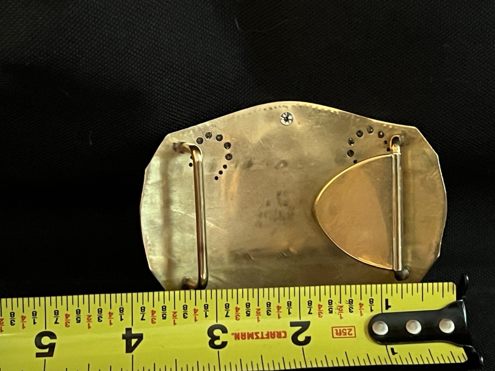 Ornate Gold Coin and Diamond Belt Buckle
