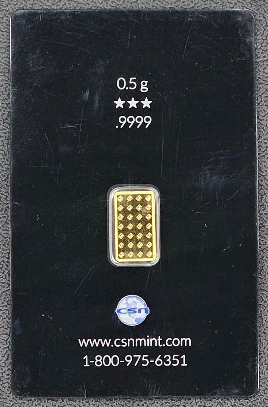 1/2 Gram GOLD BAR .9999 24K WE THE PEOPLE AMERICA 250th Frontier Mint Bullion