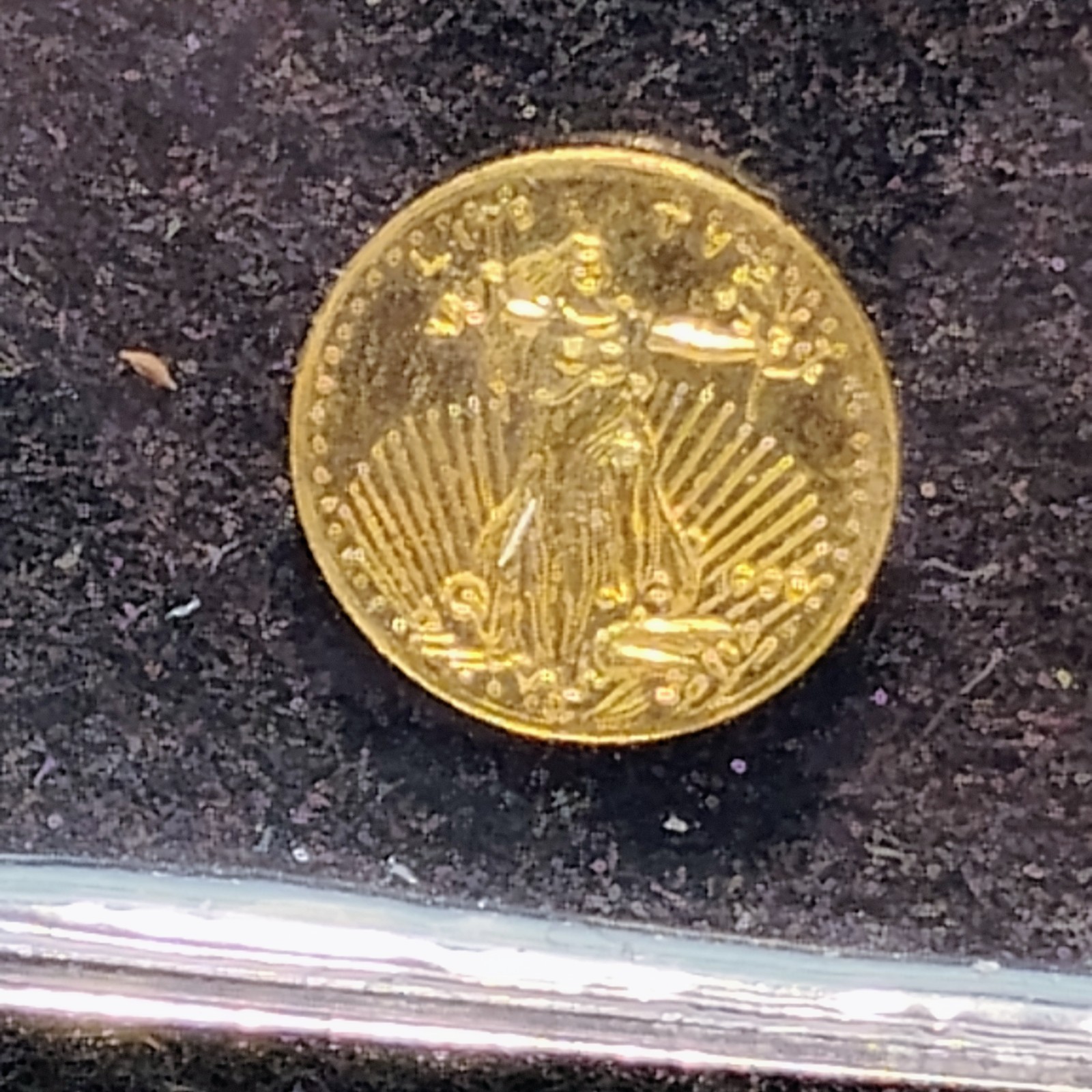 1908 ST.GAUDENS $20 GOLD MINITURE ~ 22K GOLD ROUND ~ COLUMBIA MINT ~ COA