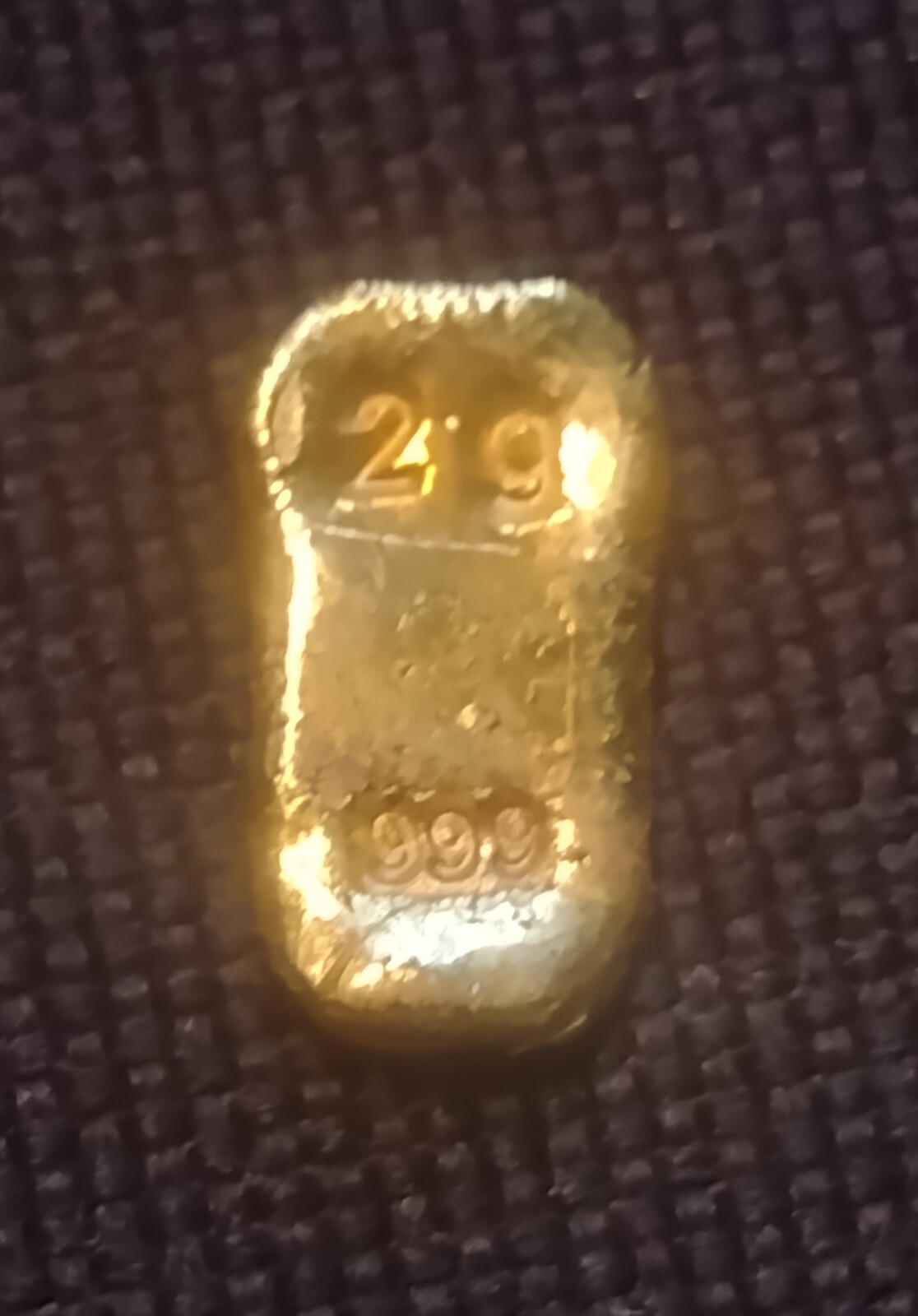 2 Gram Gold Cast Bar 999.9 UK Made Fine Bullion Pure 24ct Gold AU Poured Nugget