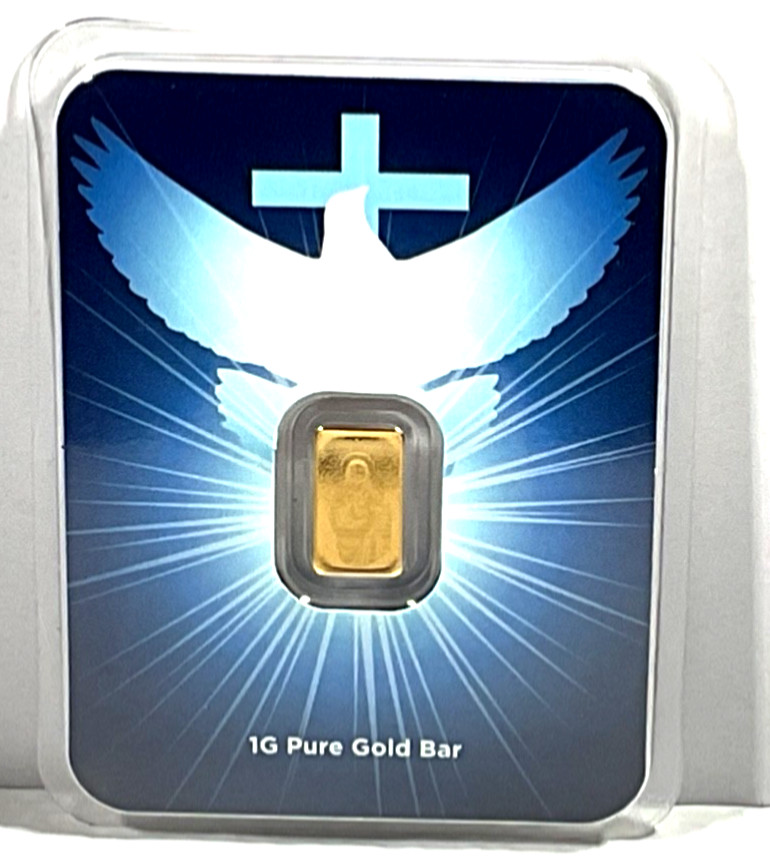 1 gram Gold Bar – Blessings of Jesus Christ (Dove & Cross TEP)