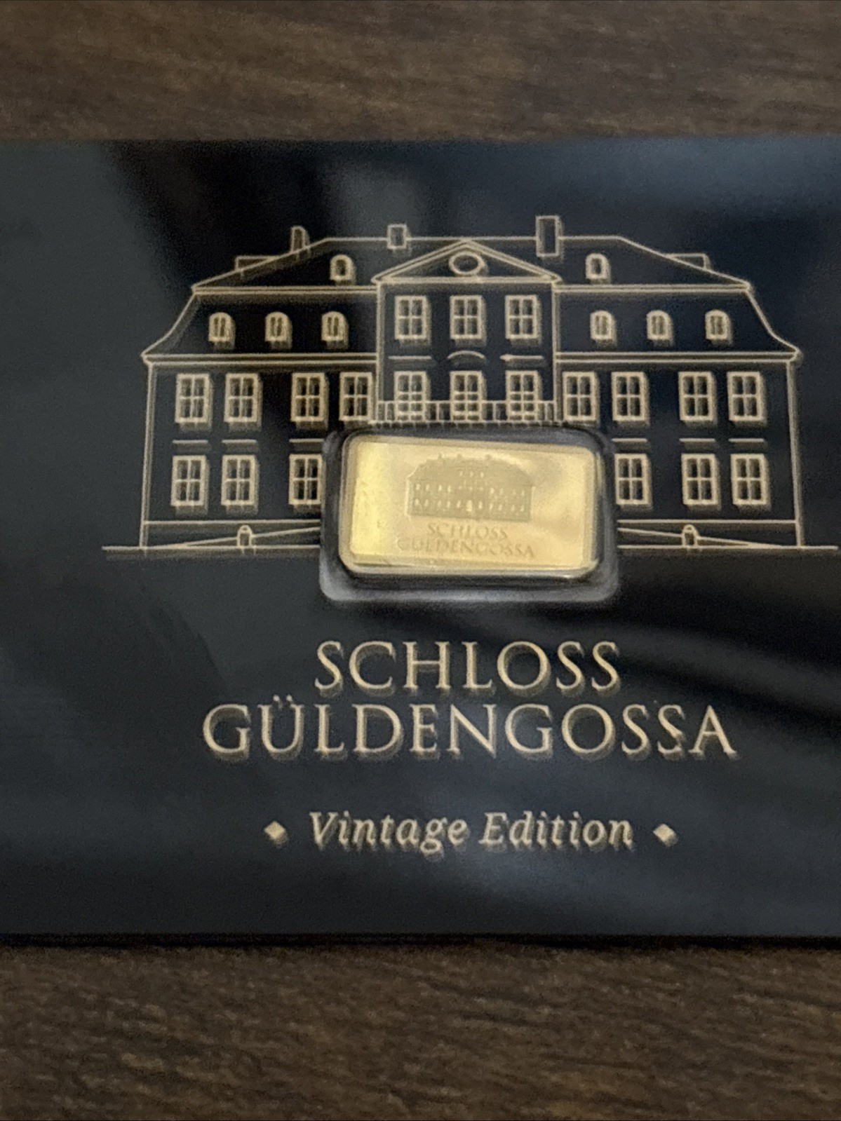 Geiger Schloss Guldengossa Vintage Edition Carded Gold Bar .5 Gram .999 Fine