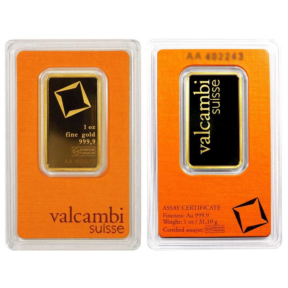 Valcambi Suisse 1-oz Gold Bar In Assay