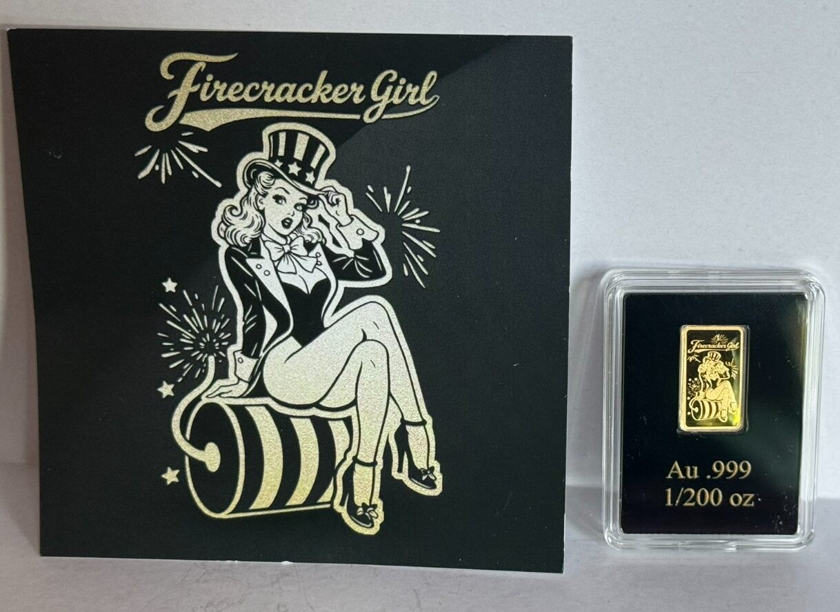2026 Liberia Firecracker Girl 1/200 oz Gold Coin mintage 999