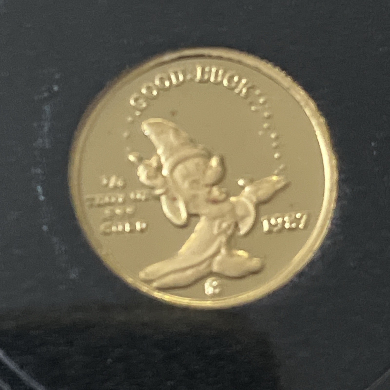 1987 Rarities Mint Mickey Mouse FIRST EDITION 1/4 Troy Ounce .999 Fine Gold