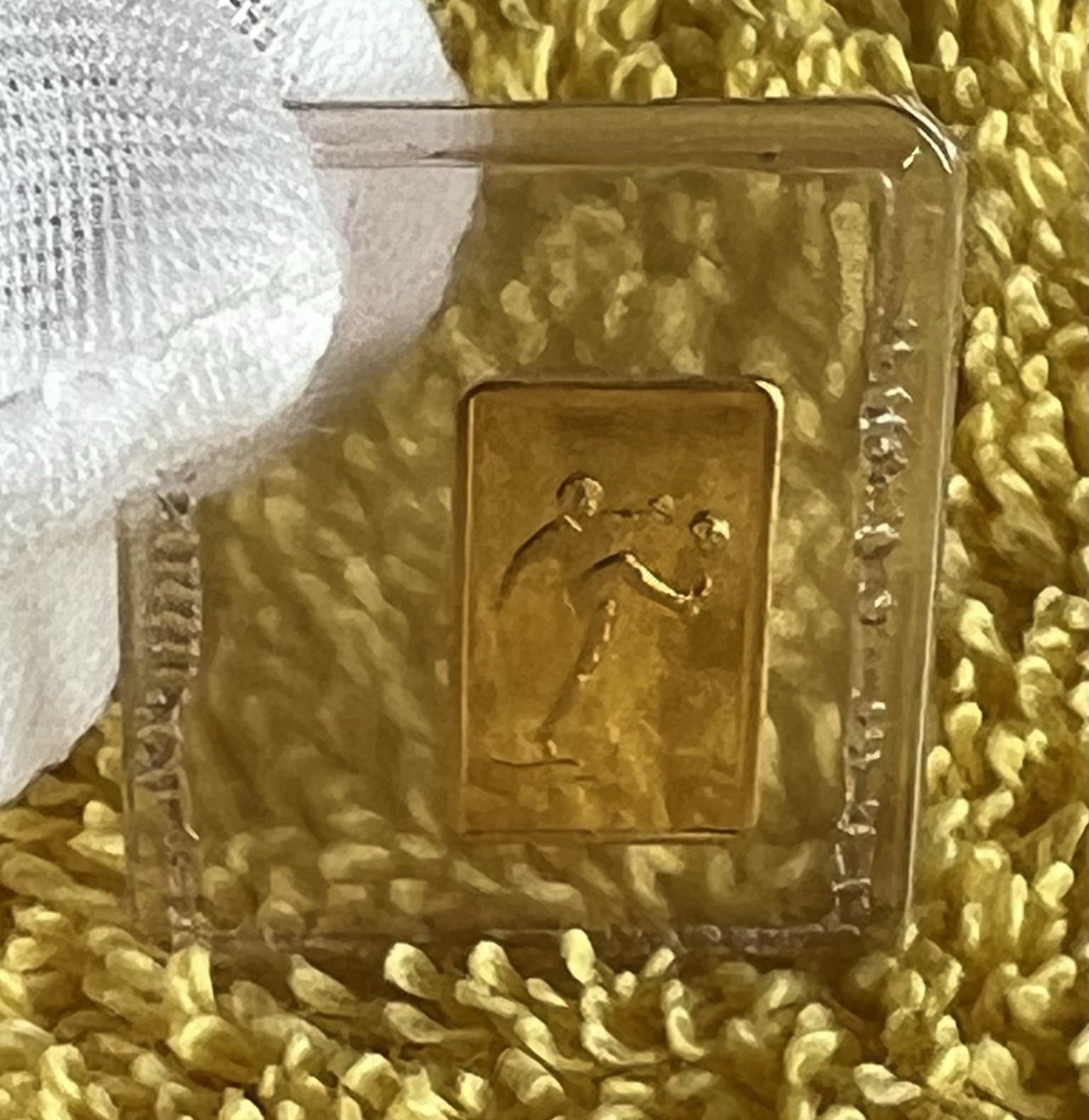 Vintage PAMP Suisse 1 Gram Soccer / Football player 24K Gold Bar – Free Ship!