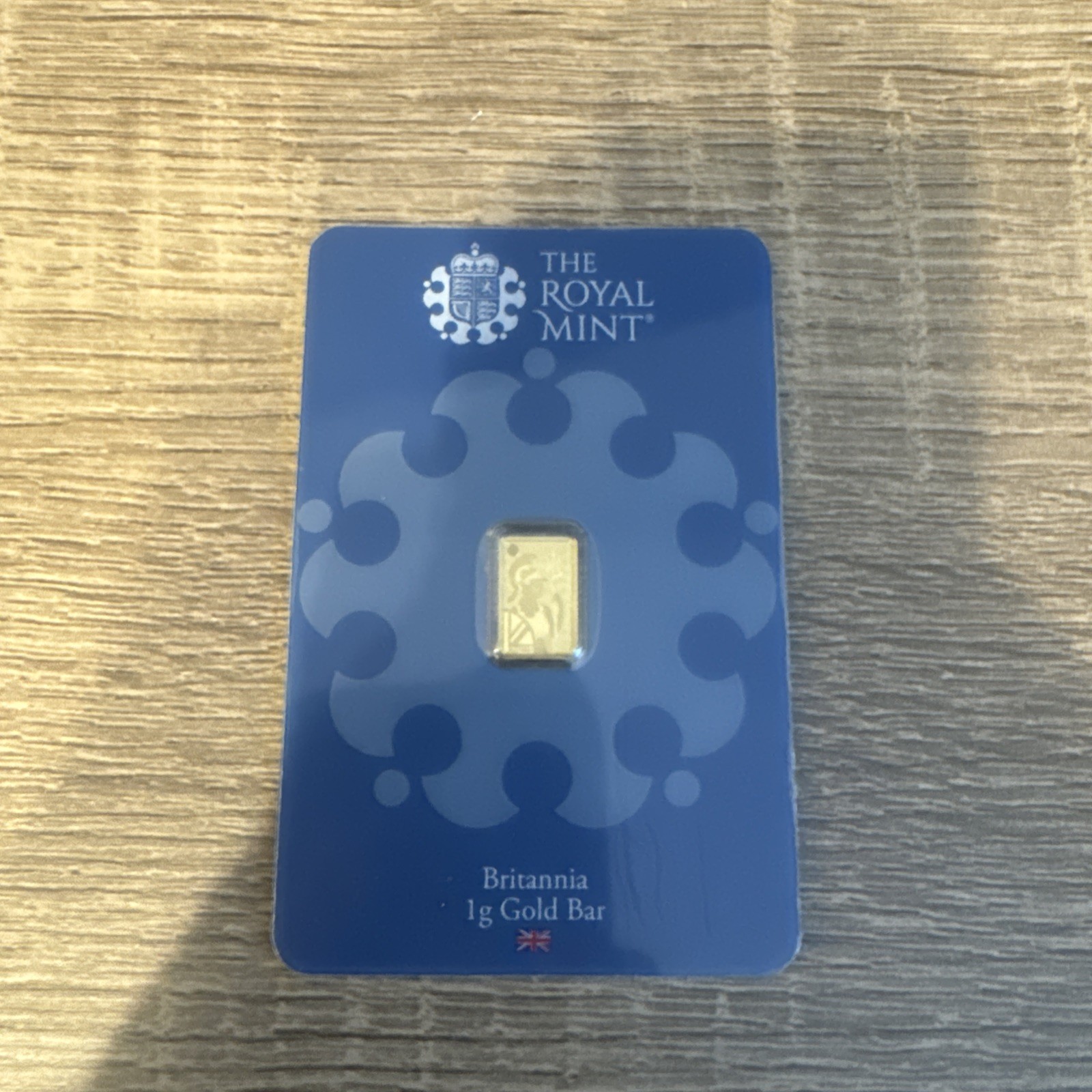 Royal Mint Britannia 1g Gold Bar 24K 999.9 Fine Sealed Assay Card (AU .999)