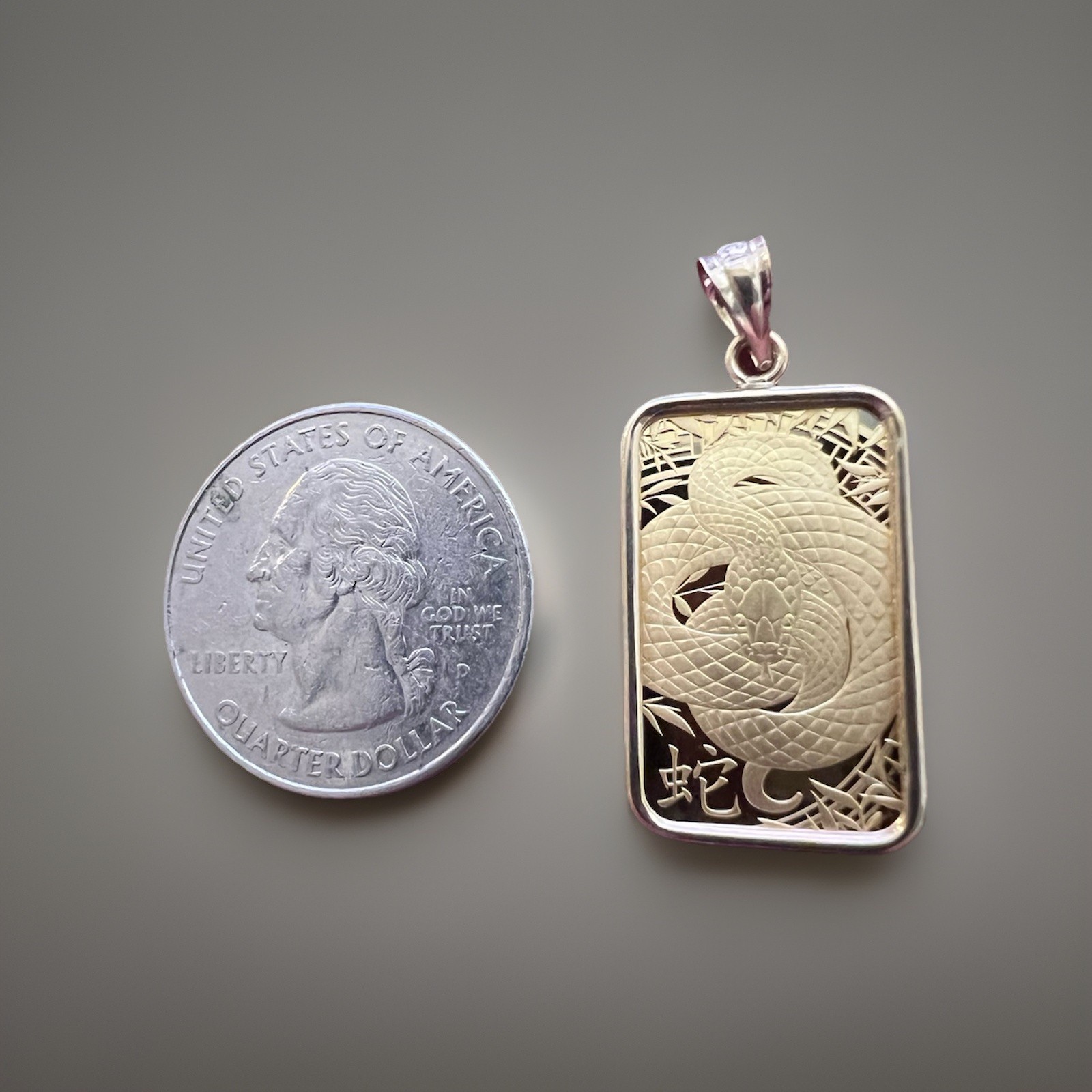 2025/24K/5G. Argor Heraeus Lunar Snake Gold Bar & FREE WITH PURCHASE 14k BEZEL!