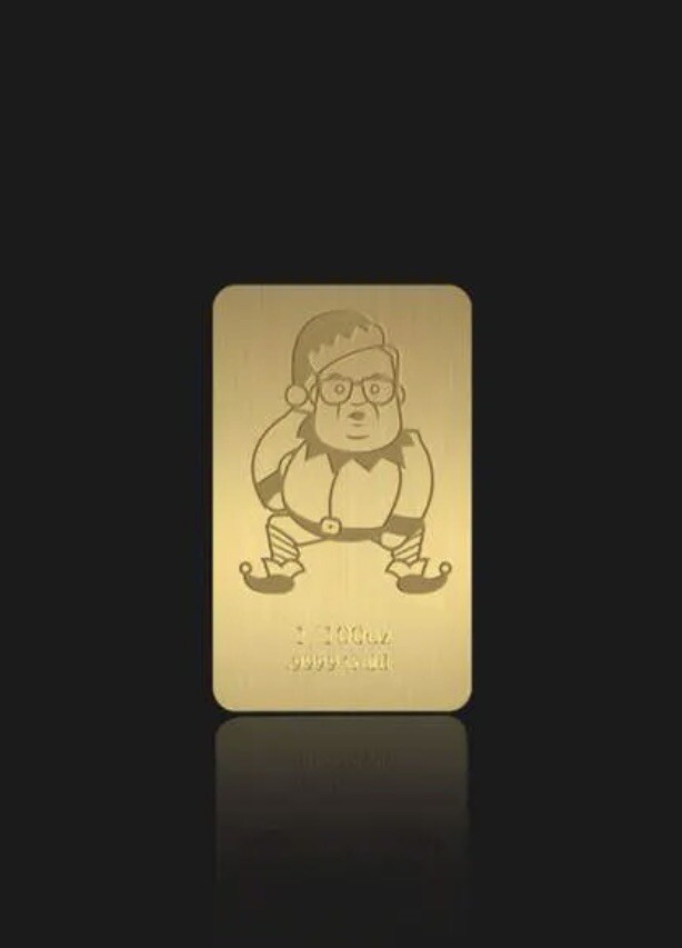 The CHIVE | DECEMBER GOLDEN FARLEY GAME PIECE | 1/100th Oz Gold Bar | SOLD OUT