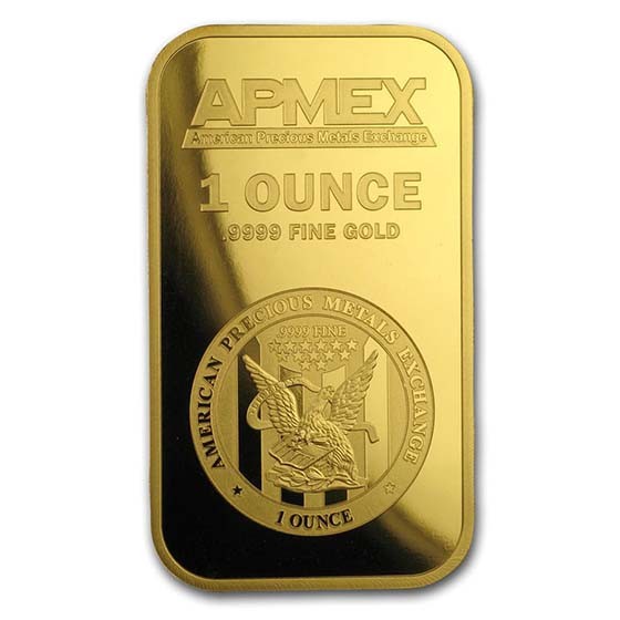 1 oz .9999 Gold Bar by APMEX (In TEP Package)
